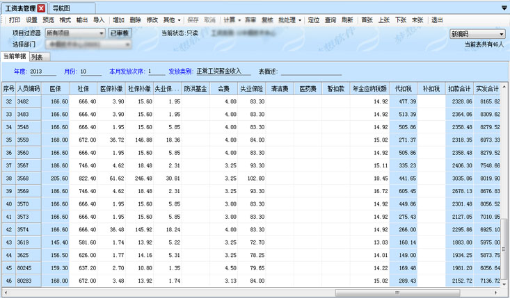 豐富的工資統(tǒng)計報表